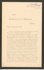 k.k. naturhistorisches Hofmuseum, Intendanzakten 1885-1896 (Hauer), Aktenzahl Z.734/1890, Seite 1